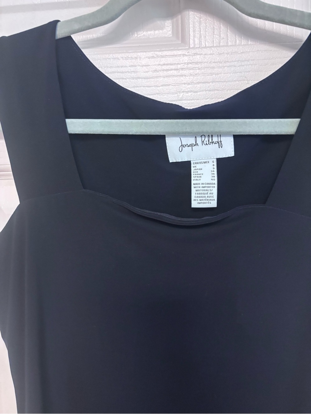 Joseph Ribkoff Navy Square-Neck Sleeveless Tank - Picture 4 of 10